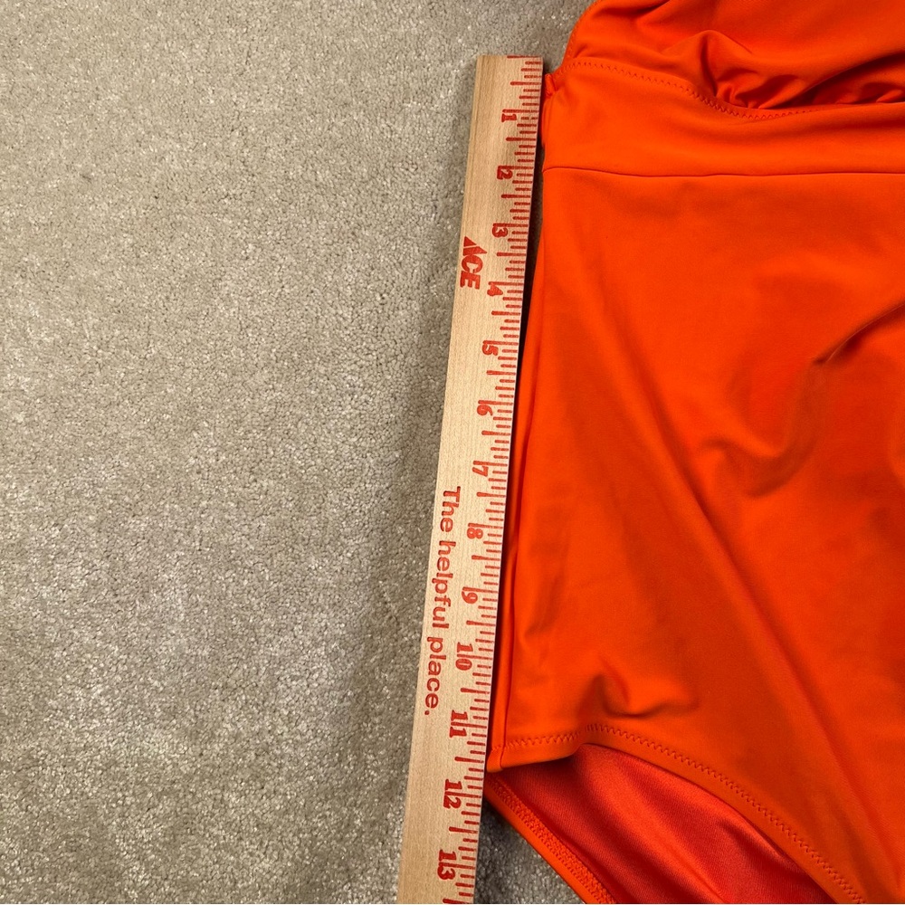 Old‎ Navy One Piece Swimsuit Orange Cross Back NWT Women's XL - Picture 10 of 11